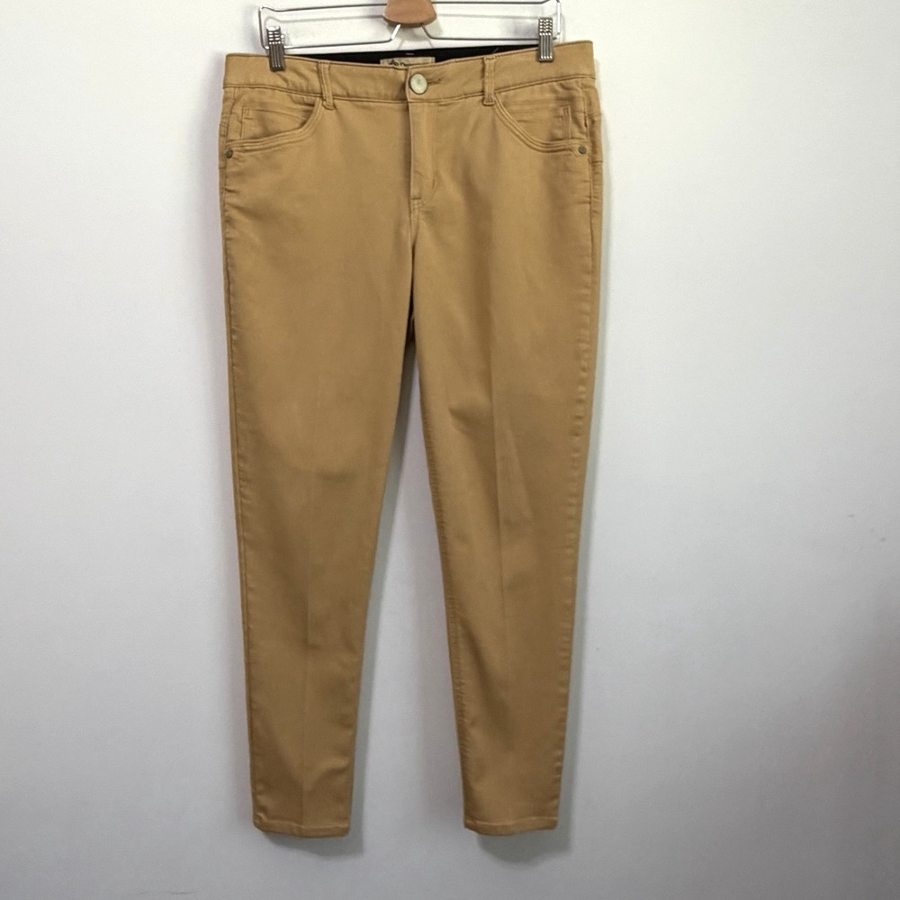 Democracy Ab Technology Ankle Skinny Pants 12 Butterscotch 35x28 Stretch Midrise